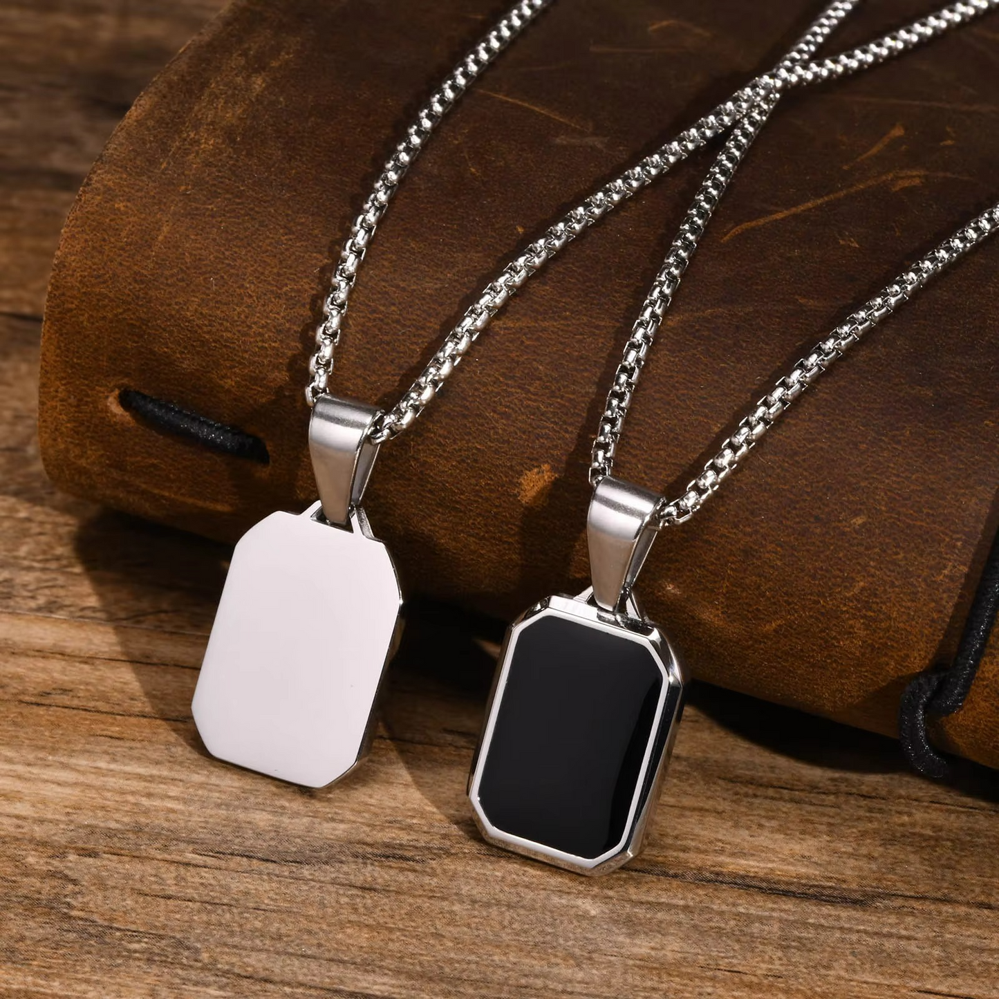 Square Gemstone Pendant