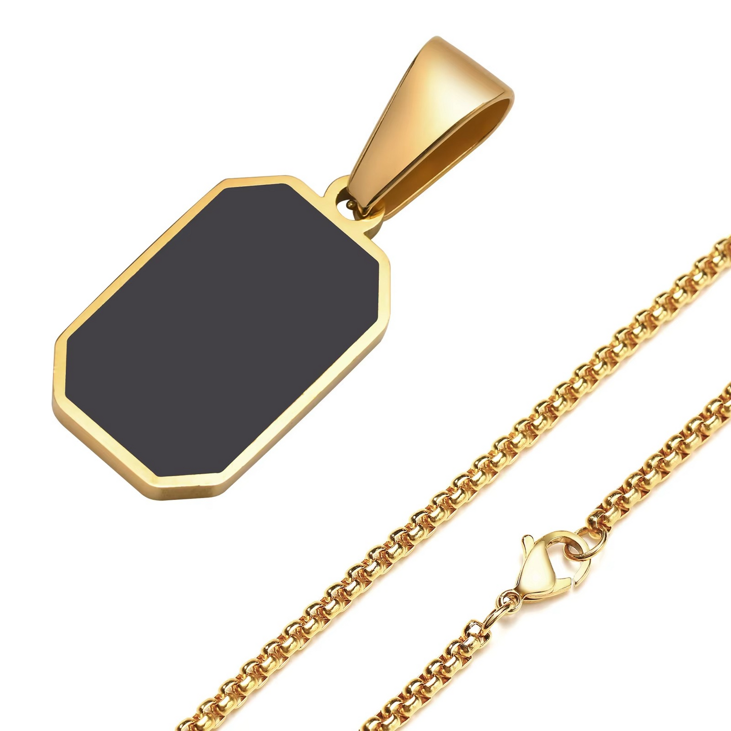 Square Gemstone Pendant