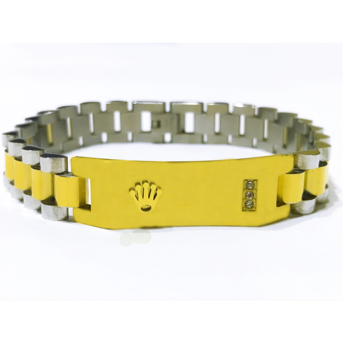 Golden Silver RLX Crown Jubilee Bracelet