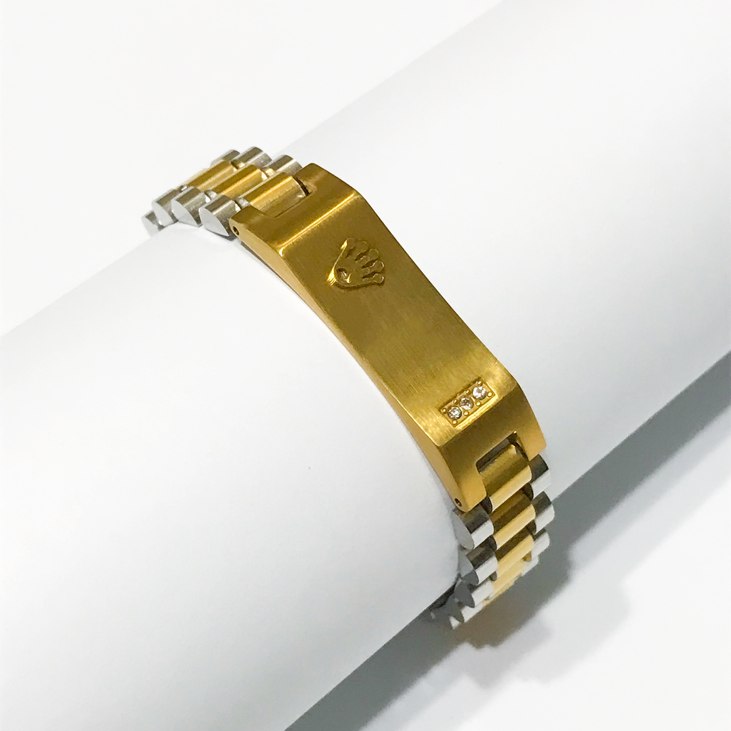 Golden Silver RLX Crown Jubilee Bracelet