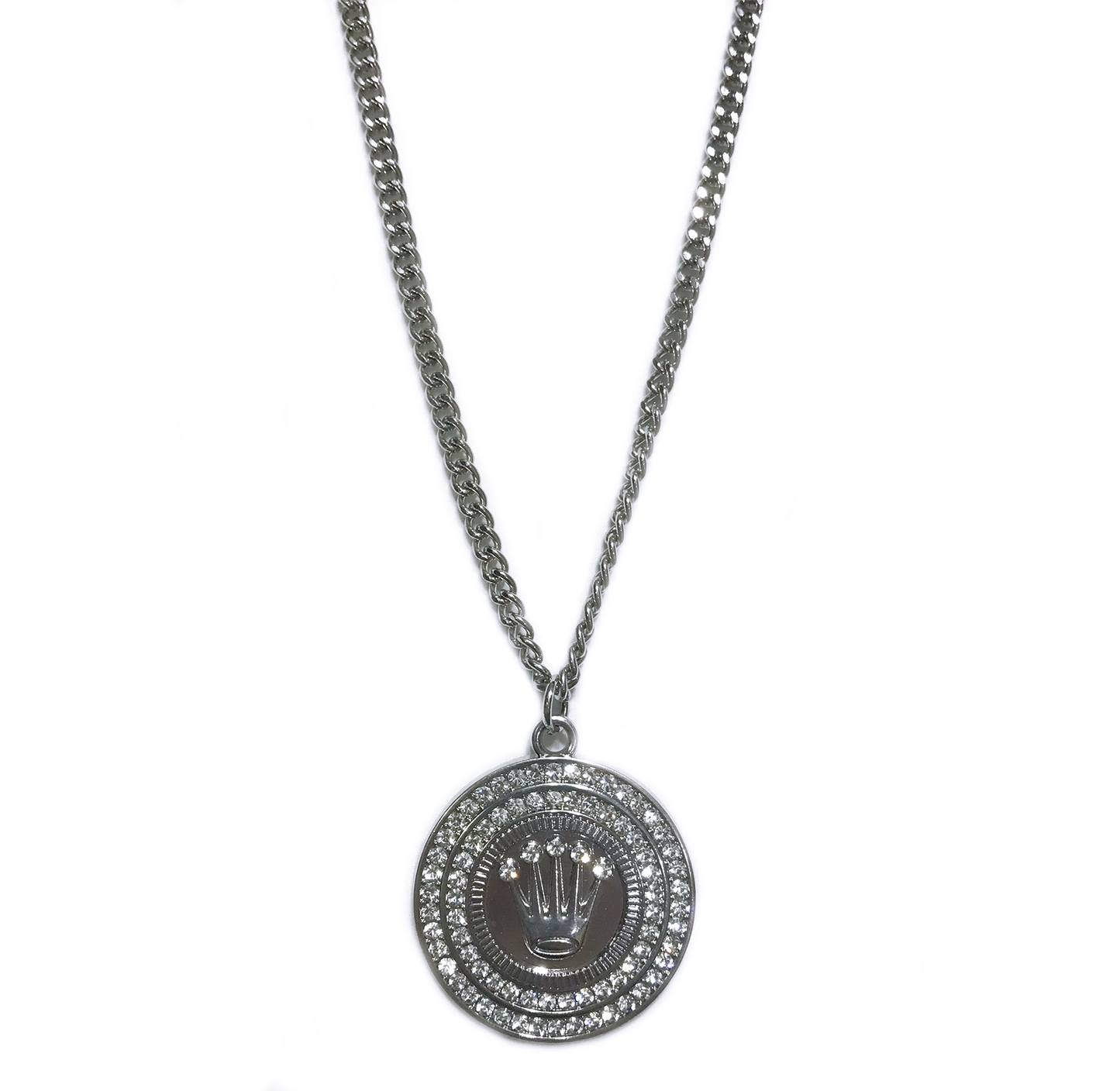 RLX Crown Rhinestone Pendant