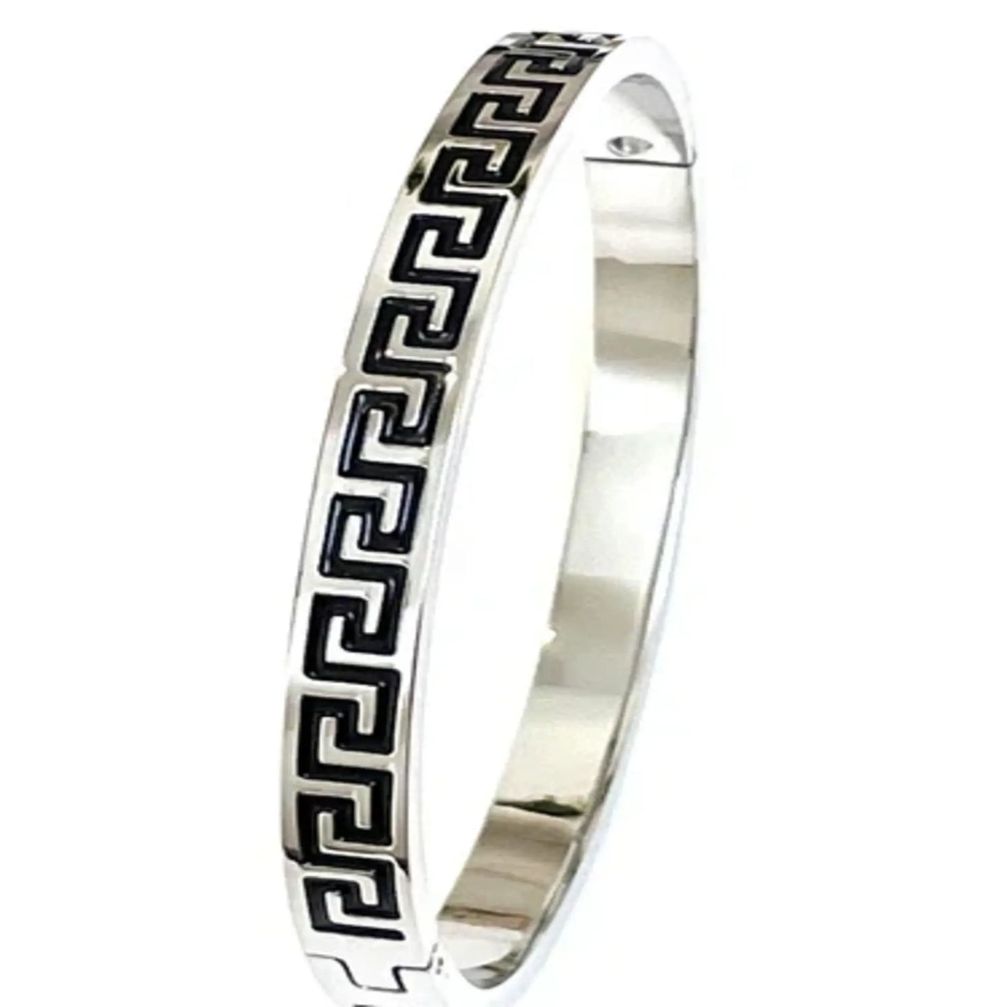 Enamel Steel Handcuff Silver