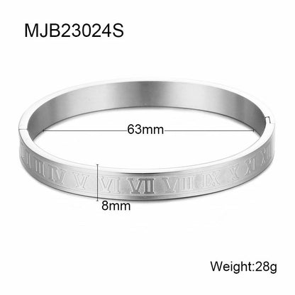 Roman Numeric Titanium Bracelet