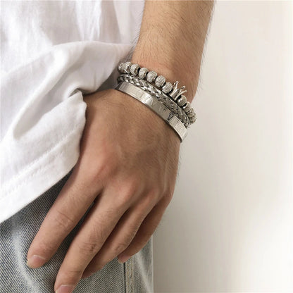 Roman Numeric Titanium Bracelet