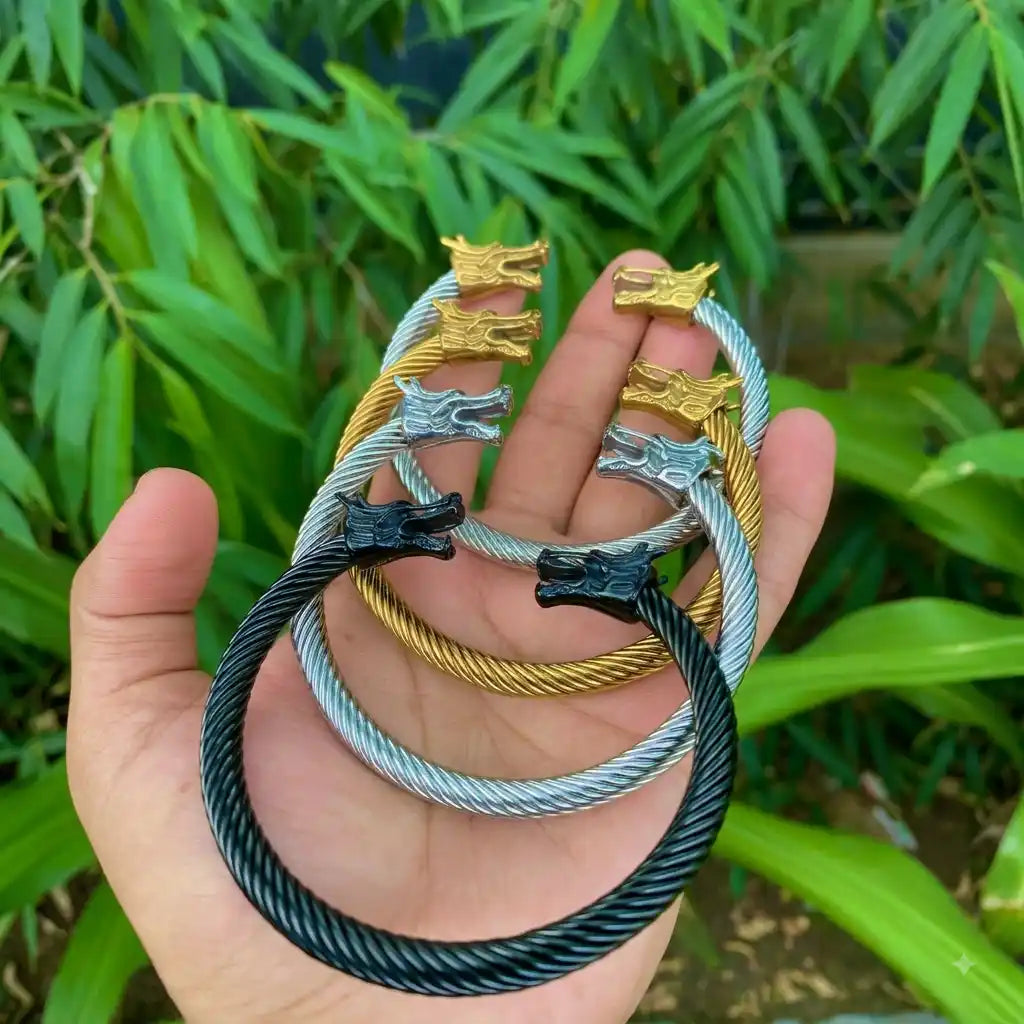 DRAGON STEEL CUFF BRCELET