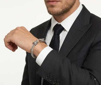 DRAGON STEEL CUFF BRCELET
