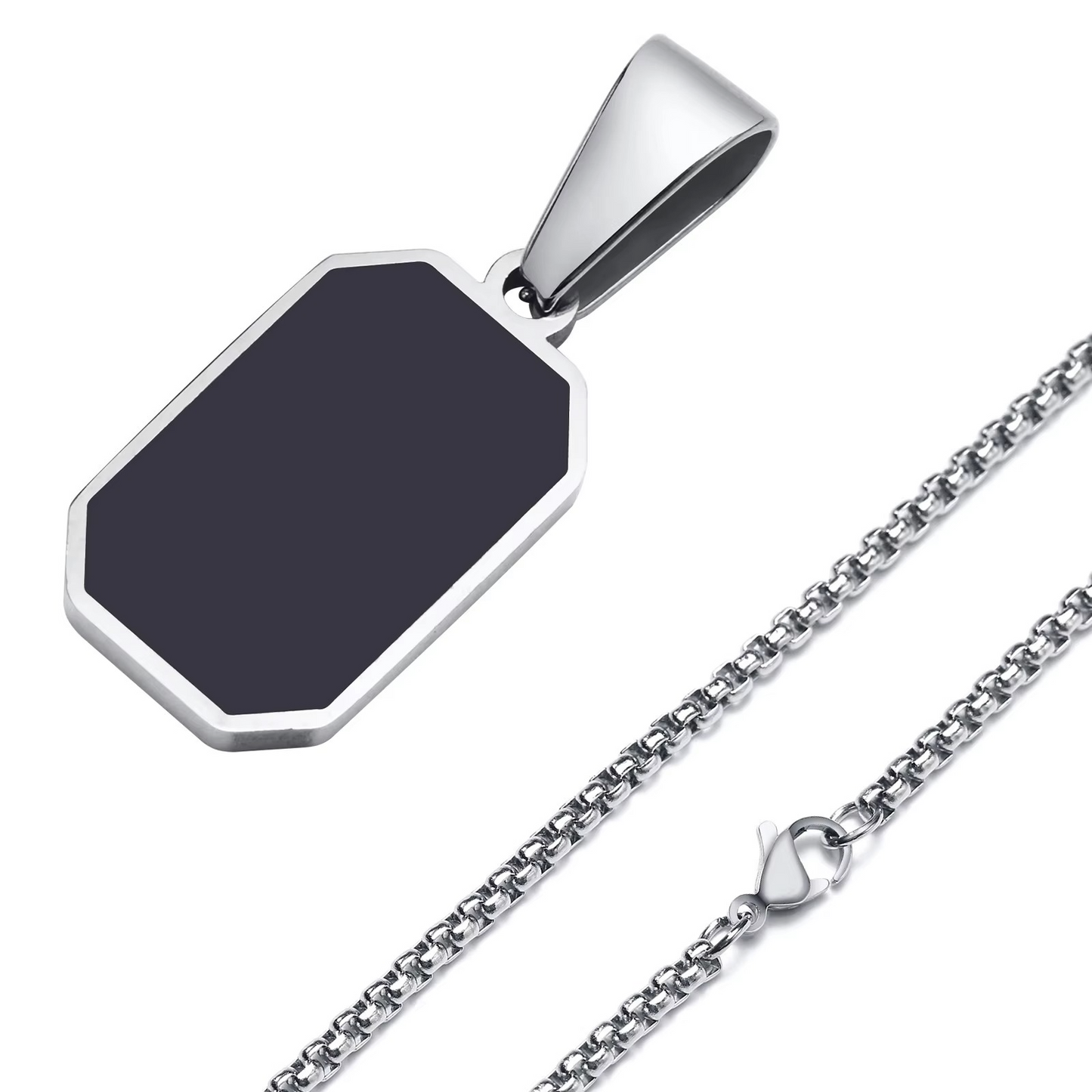 Square Gemstone Pendant