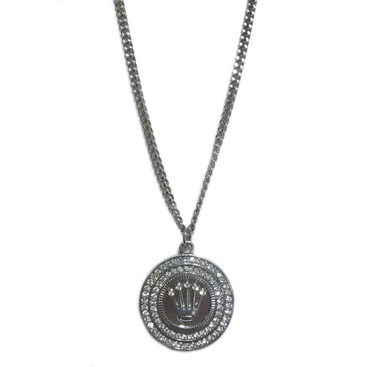 RLX Crown Rhinestone Pendant