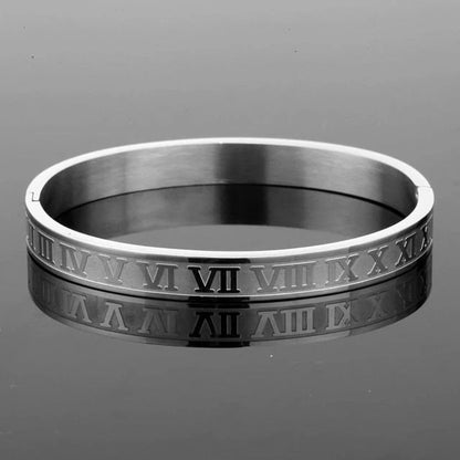 Roman Numeric Titanium Bracelet